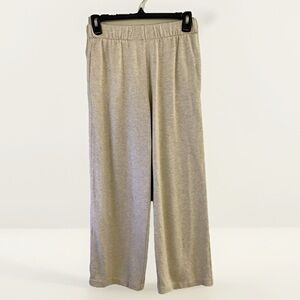 Vince Women's Wide Leg Crop Beige Ankle Pants Minimalist Chic Boho Casual Cozy